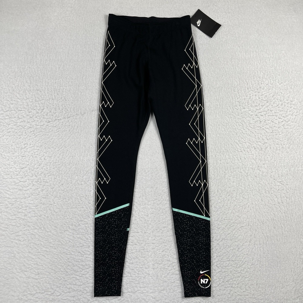Nike Leggings Womens XS Black N7 Gym Workout Run Jog Athleisure Yoga‎ Aerobics